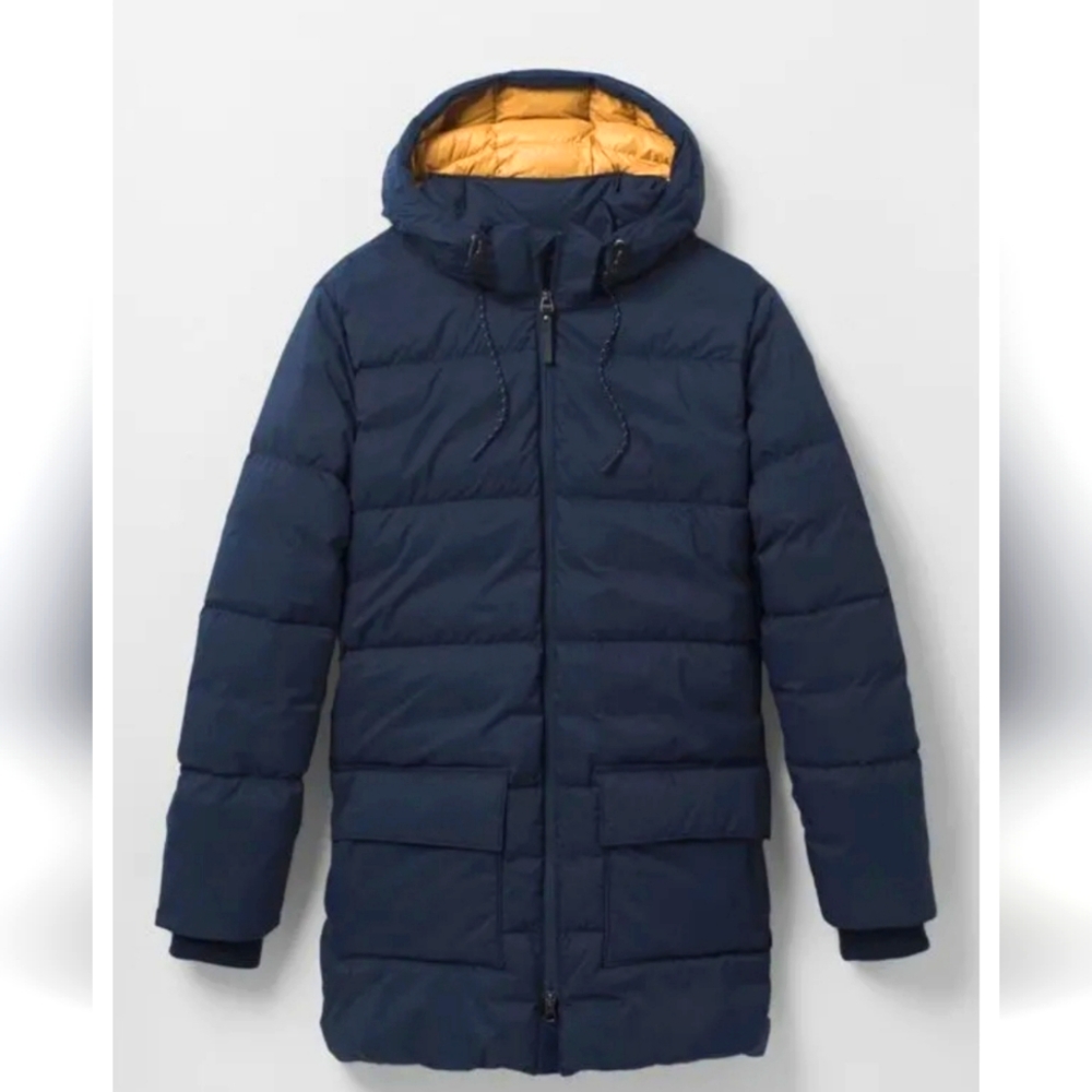 NWT PRANA MEN'S KLAMATH DOWN PUFFER WINTER JACKET COAT NAUTICAL BLUE XXL